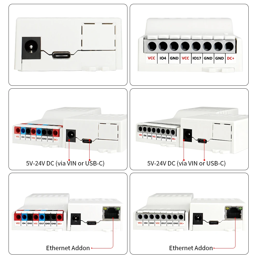 WS2811 WS2812B WS2815 RGBIC LED Strip Light A1-SLWF-09 WIFI LED Controller WLED Ethernet PoE Audioreactive Home Assistant