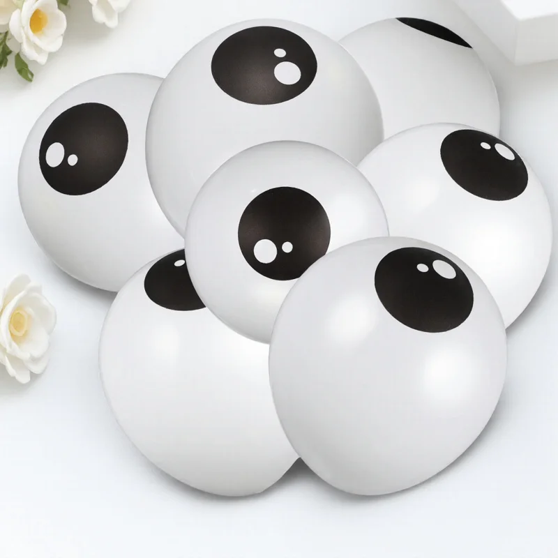 

100pcs Eyeball Halloween Latex Balloons Thick White Eye Balloon For Party Decorations Arch Centerpieces Halloween Party Supplies