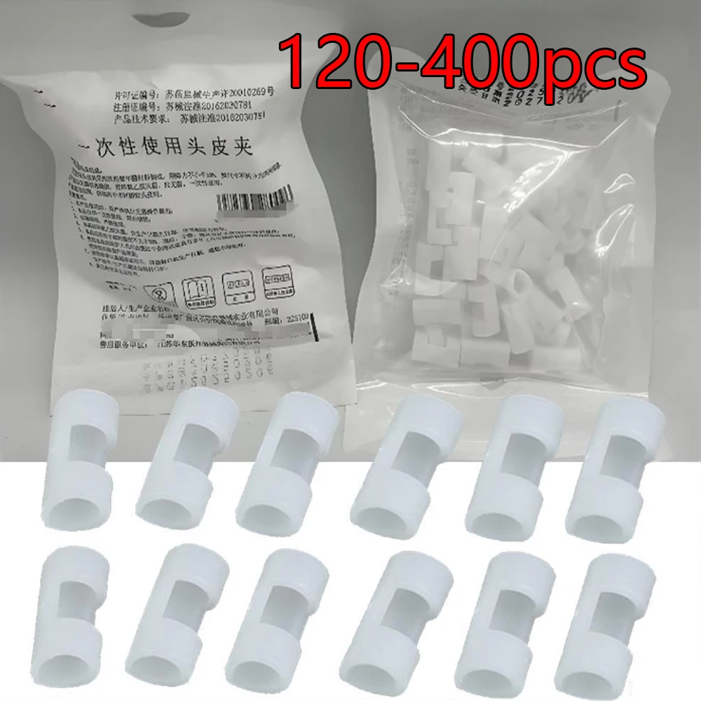 

120Pcs Scalp Clamp Sterile Scalp Clips Operation Clips Scalps Hemostatic Clip Disposable Plastic Suture Clip