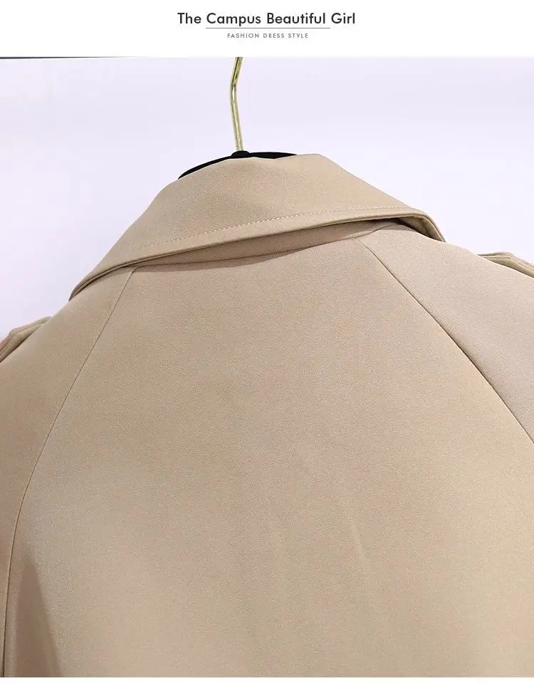 Women's Windbreaker 2026 Spring Autumn New Slim Double-breasted Temperament Coat With Belt Female Mid Length Casual Trench Coat