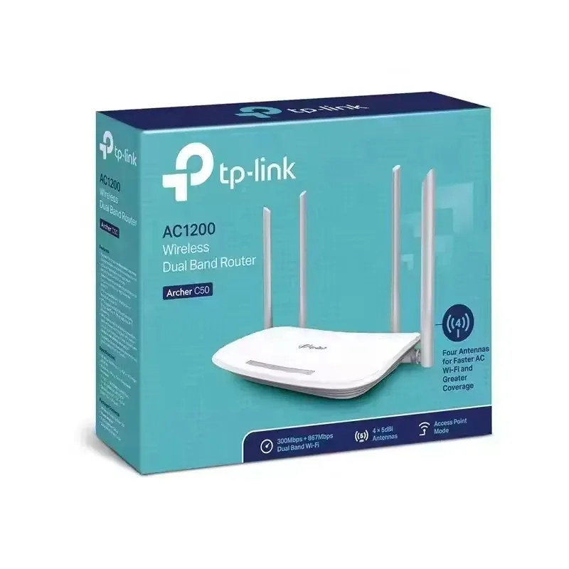 TP-LINK Dual Band Router Archer C50 Four Antennas AC1200 Wireless Wifi Router Greater Coverage Access Point with English Version