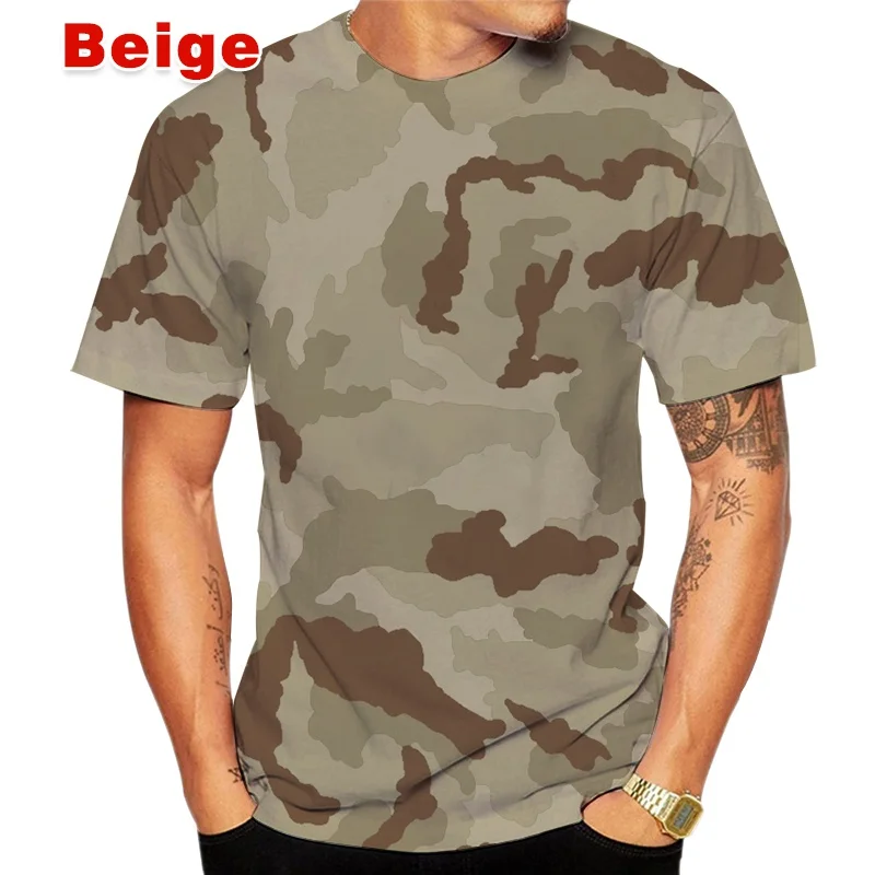 Men\'s Personalized T-shirt Summer Camouflage 3D Printing T-shirt Loose Soft Comfortable Breathable T-shirt Men\'s Top