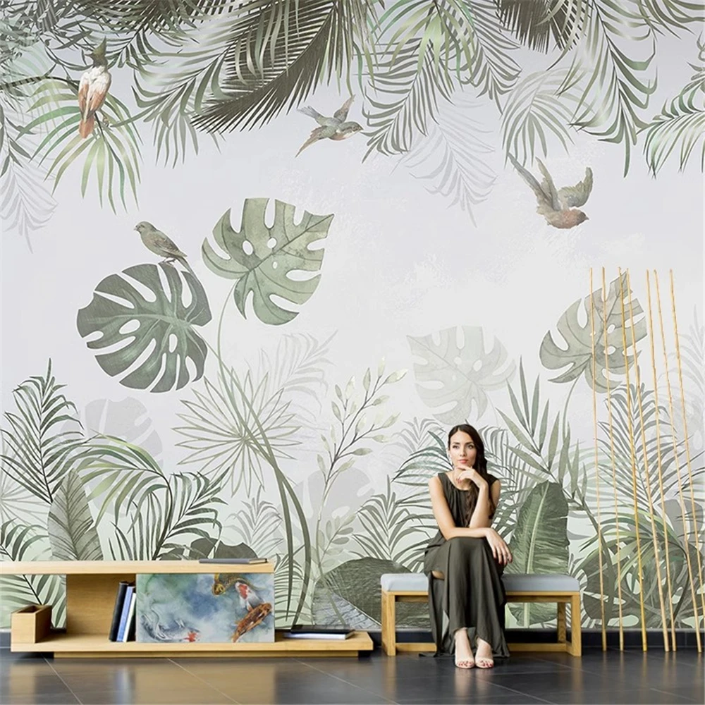 personalizado-sudeste-asiatico-floresta-tropical-plantas-folhas-de-banana-papel-de-parede-restaurante-leite-loja-cha-fundo-homestay
