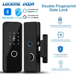 Ttlock-fechadura da porta inteligente, dupla face, à prova d'água, com impressões digitais, com alexa e google home