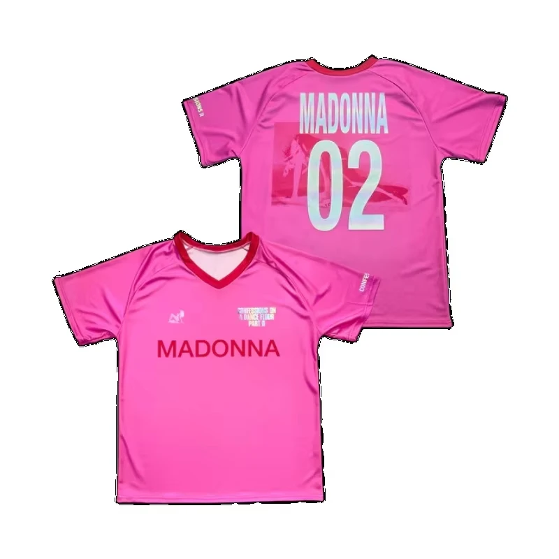 Madonna Confessions II Album Pink Jersey-Shirt, Herren- und Damen-Shirt, Sommer 2026, neu, atmungsaktiv, schnell trocknend, modisches Shirt, Fan-Geschenke – Detail 7