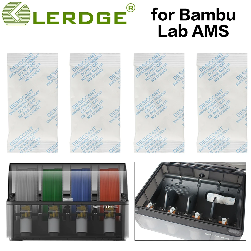 

For Bambu Lab AMS Desiccant drying packet Moisture Absorber 3D printer bambulab P1P X1C P1S AMS filament Dryer Box Dehumidifier