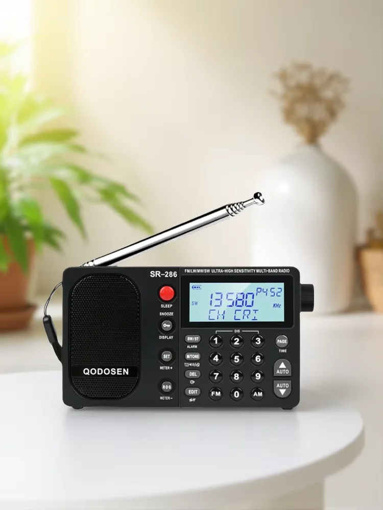 SR-286 Portable Radio TEF6686 Car Grade Chip Full Band FM MW SW LW DSP High Sensitivity RDS 18650 Rechargeable Receiver