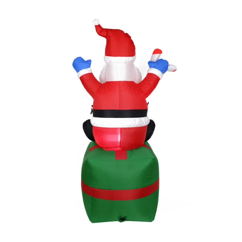 Papá Noel inflable de Navidad con luz LED, modelo de juguete inflable, adorno para exteriores, regalo de Navidad, fiesta de año nuevo, decoración al aire libre, 1,8 m