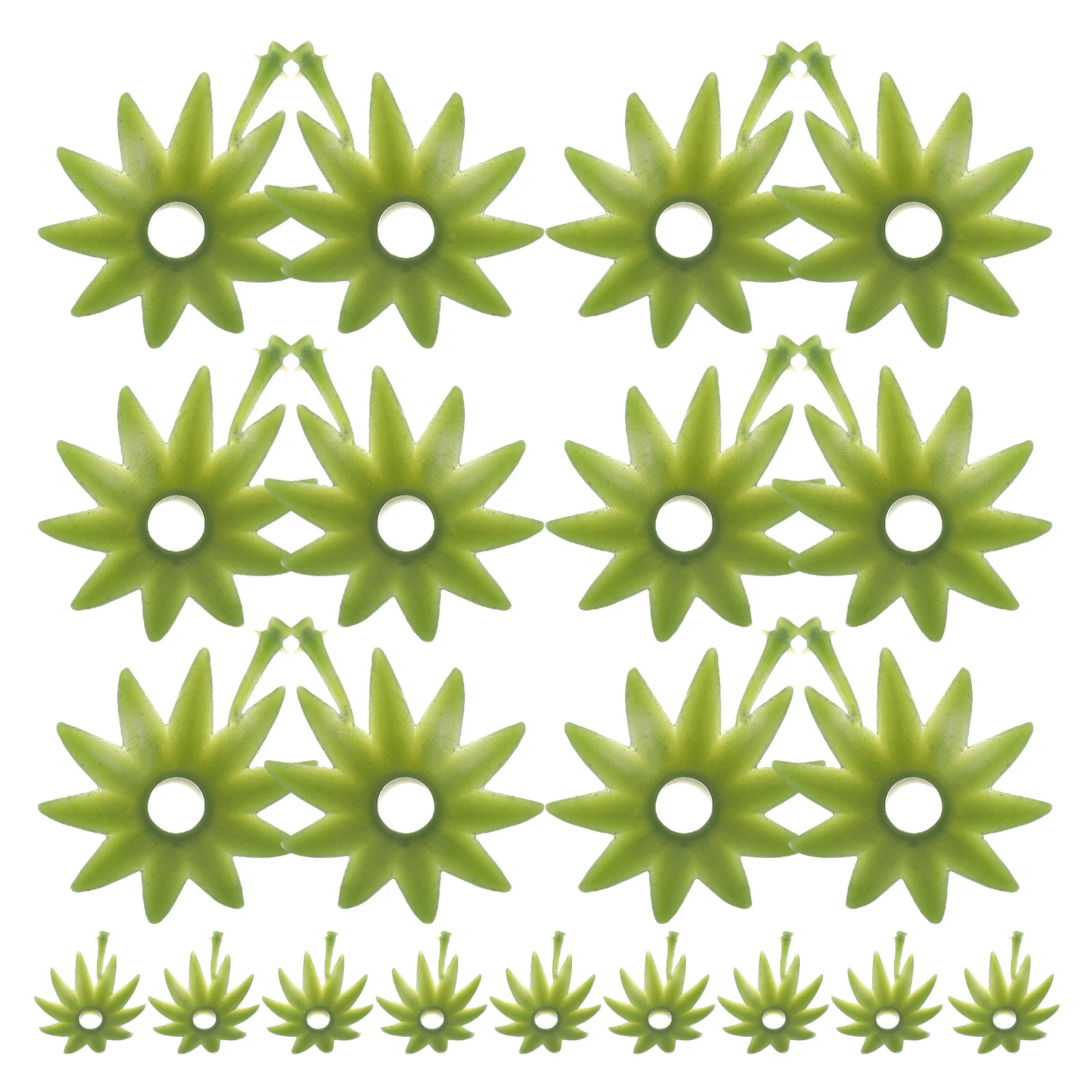 

100Pcs Plastic Flower Calyxes Rose .3cm Green Stem Connectors for DIY Artificial Flower Crafts Decorative Use