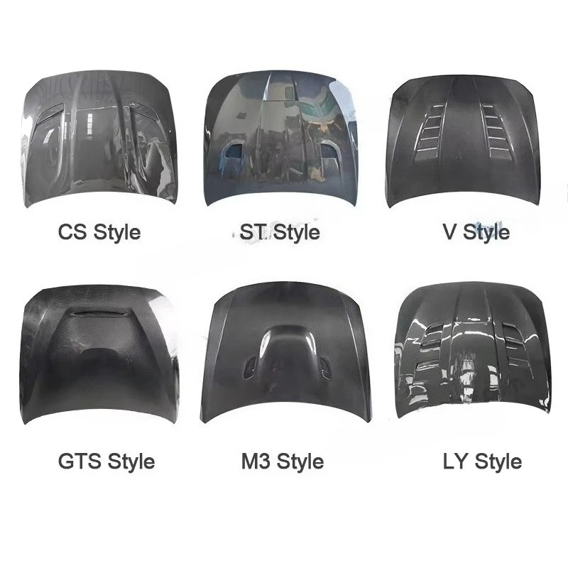 Car Body Parts CS Carbon Fiber Bonnet Hood for 5 Series  M5 F10 F18 535i 2011 2012 2013 2014 2015 2016 Engine Hood Upgrade