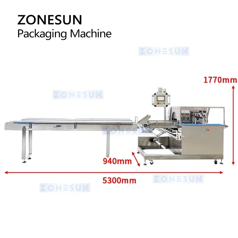 ZONESUN Automatic Horizontal Flow Packaging Machine Fresh Produce Bagging Vegetables Food Freshness Preservation ZS-HY680