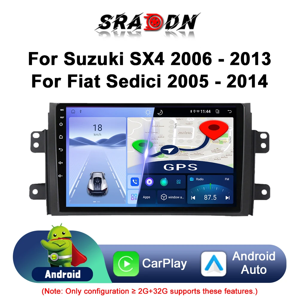 

Для Suzuki SX4 2006 2007 2008 2009 2010 2011 2012 Автомобильный радиоприемник Android Автомобильный мультимедийный видеоплеер GPS-навигация Carplay Сенсорный экран Авто Стерео