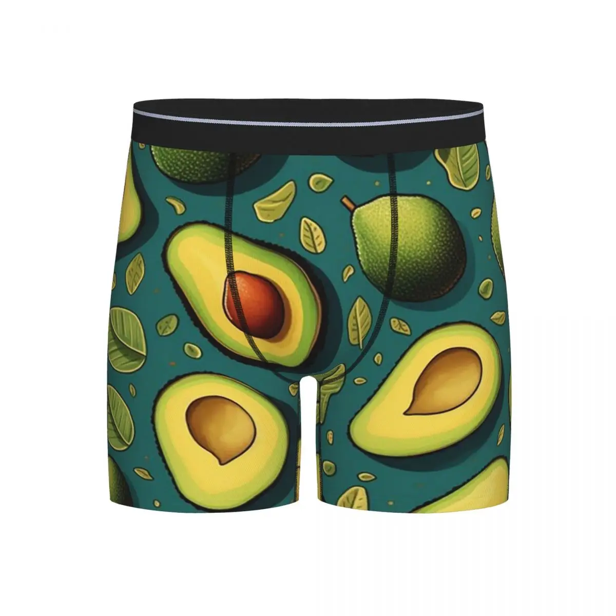 

Long Boxer Underpants Shorts Avocado 6 Panties Men's Soft Underwear for Homme Man Boyfriend Gifts