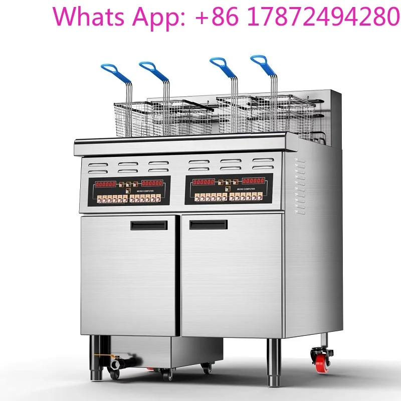 Single Tank Fried Chicken French Fries Commercial  Deep Fryer Machine With Programmable Control