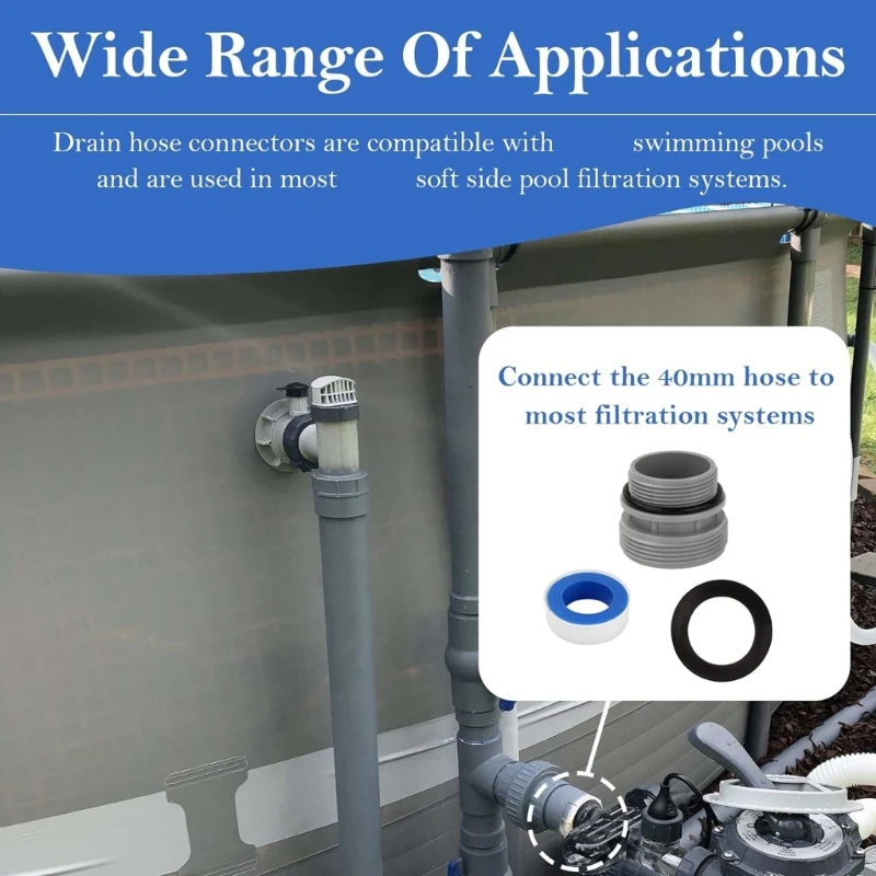 Pack Conversion tuyau piscine, connecteurs tuyau professionnels, Installation Simple A0NC