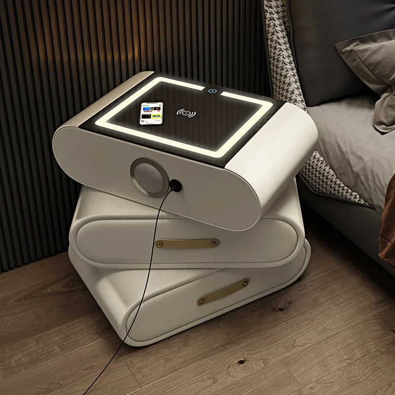Charger European Nightstand Rotating Aesthetic Smart Dresser Nightstand Floor Unique Armarios De Dormitorio Home Furniture