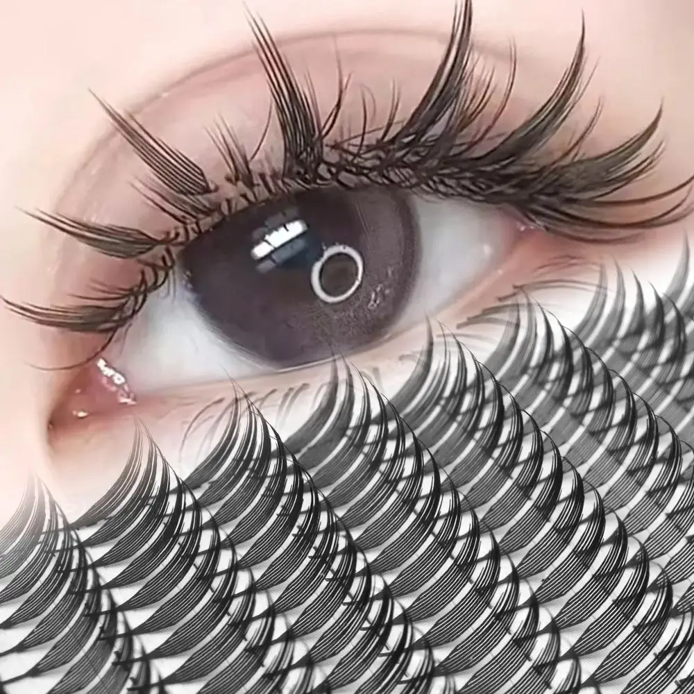 Anime spire pteris extensão de cílios individual natural cashmere mangá cílios postiços super macio pena forma cílios em quadrinhos