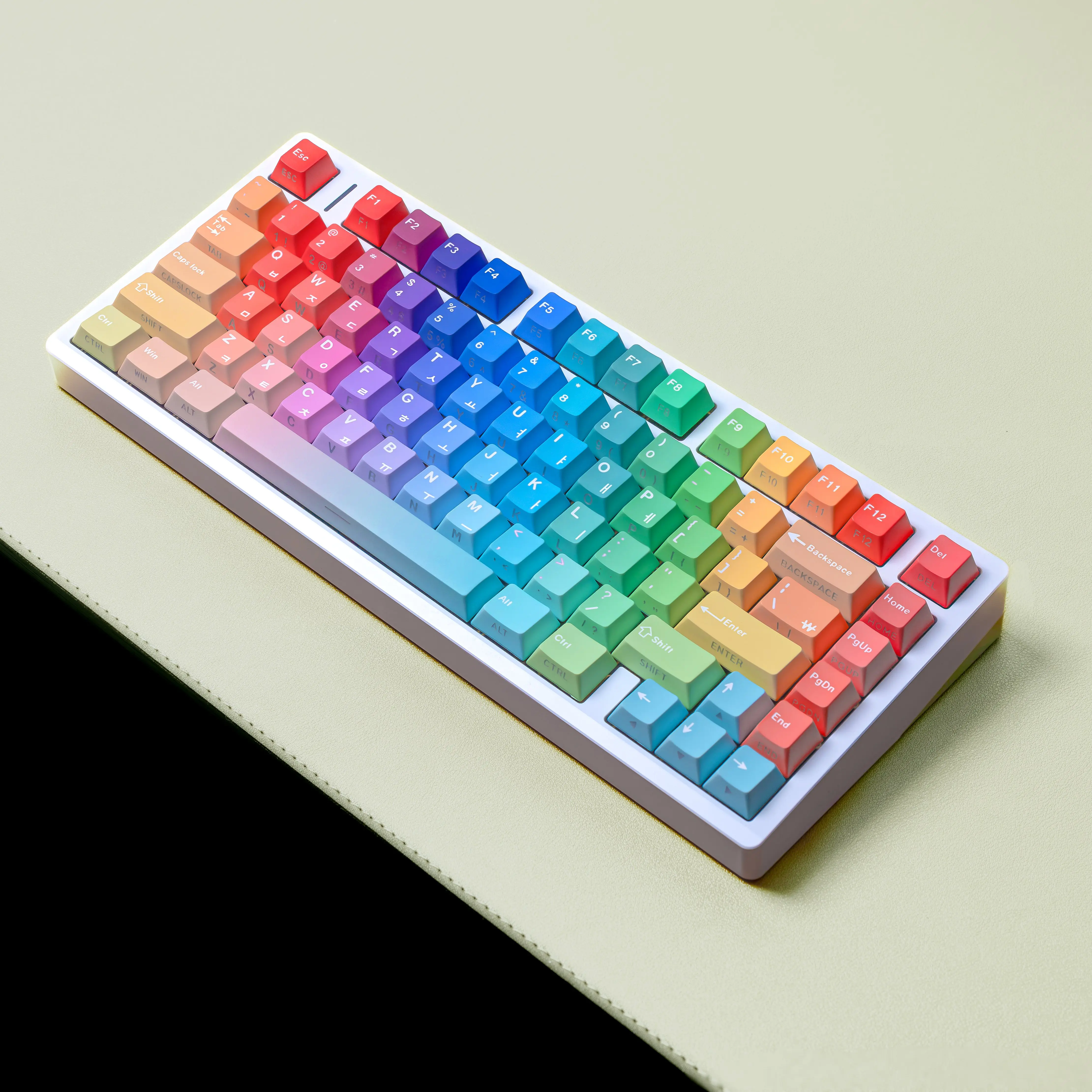 

Колпачки для клавиш JCM Rhspaody Dye-Sub PBT Боковой светильник Cherry Profile KR/ES/DE/FR/JP/RU для механической клавиатуры Hi75 Wooting