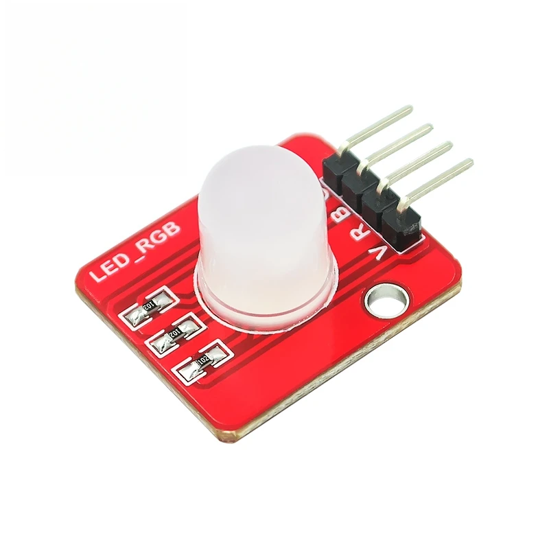 RGB full-color LED module electronic building block 5V, compatible with three colors, 10mm high-brightness RGB full-color LED mo