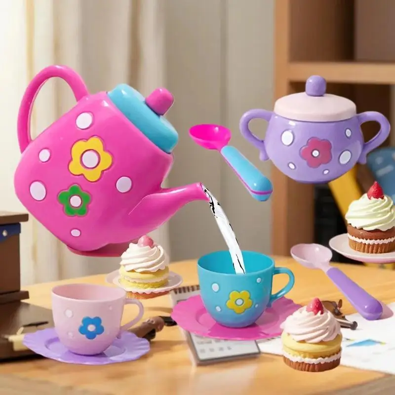 Zestaw herbaty dla dzieci do zabawy w udawanie, zestaw kuchenny symulacyjny, wspaniały prezent dla chłopca i dziewczynki