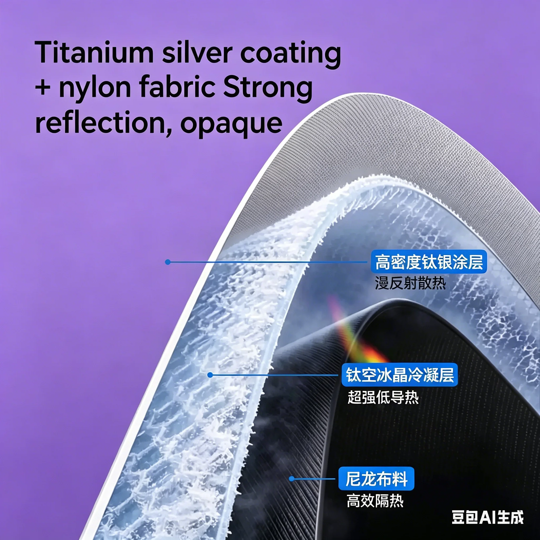 Car Front Windshield Sunshade Silver Titanium Material, Heat Insulation Anti-Sun Glare Summer Vehicle Protector - view 4