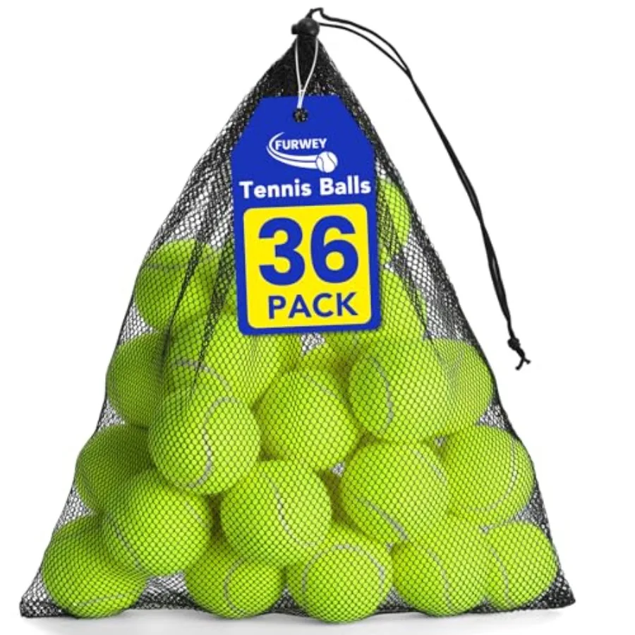 

Tennis Balls 24/36/80 Pack Bulk Tennis Balls Pressureless Tennis Ball Come with Mesh Bag for Easy Transport Pet Dog Playing Bal