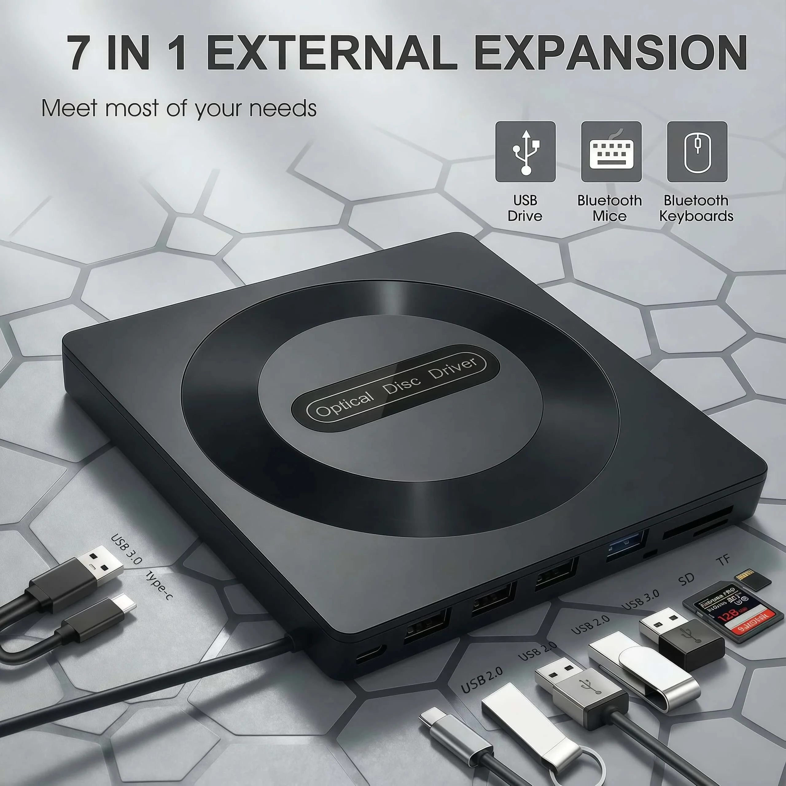 USB 3.0 Type C External CD DVD RW Optical Drive Super Drive for Laptop Notebook - DVD Burner And Writer Function