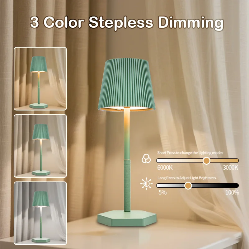 3-وضع اللمس LED لمبة مكتب قابلة للشحن عكس الضوء ضوء الليل الإبداعية المحيطة ليلة مصباح لغرفة النوم غرفة المعيشة بار ديكور #1