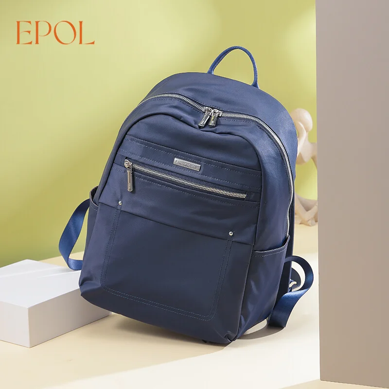 

EPOL Kawaii Backpack Women's 14 Inch Travel Bag Oxford 2025 Fashion Solid Commuter Lightweight High-capacity Backpack 6083-01