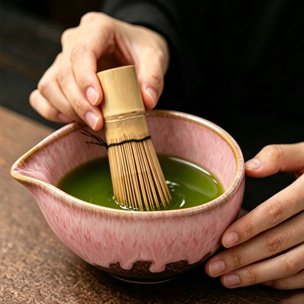 6PCS Japanese Matcha Tea Set Matcha Bowl Bamboo Matcha Whisk and Tea Scoop for Tea Lovers Gifts Tea-making Tools Accessories
