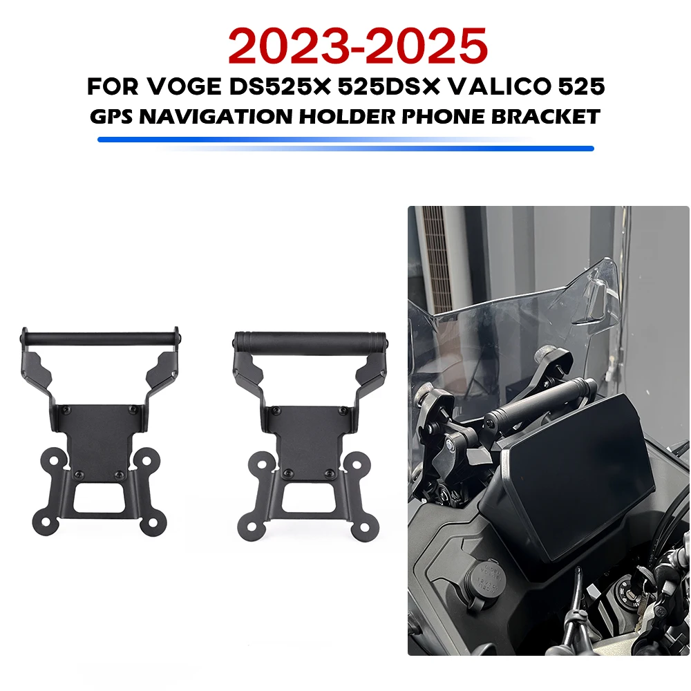 2025 2024 For Voge DS525X 525DSX Mobile Phone Mount Support Bracket GPS Navigation Stand Holder Extension Bar Fit Loncin 525 DSX