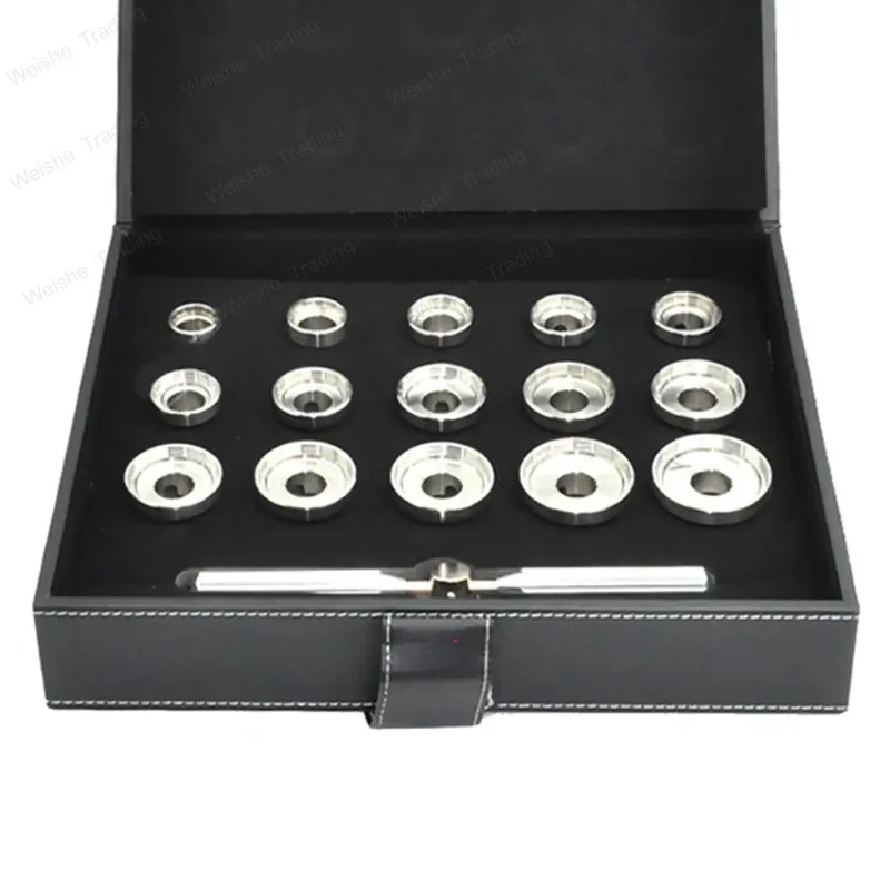 

15PCS Watch Back Opener Dies Kit Wrench Type Professional Repair Tools Watch Case Cover Opene Close Tools For Watchmakers