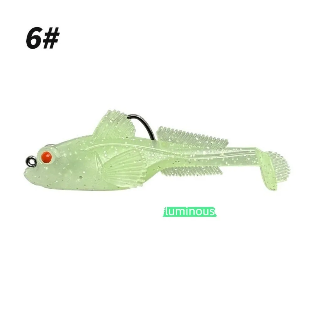 2 Stuks 9G Gewicht Siliconen Grondel Lokken Jig Haak Baars Visgerei Zinken Zachte Lokken 12G Gewicht zacht Materiaal Bass Shad Visgerei