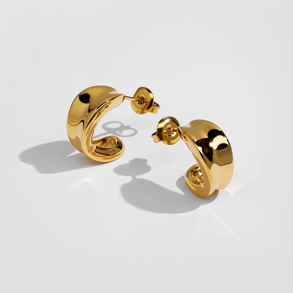 

ENFASHION Aretes полые серьги-гвоздики с каплями дождя для женщин, серьги из нержавеющей стали 18 К с позолотой, модные украшения E 251664