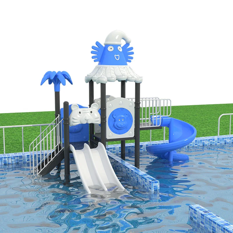 ia-Family Kids' Indoor/Outdoor Plastic & Metal Water Multi-Level Playgrounds with Interactive Slides for Home & School Use#