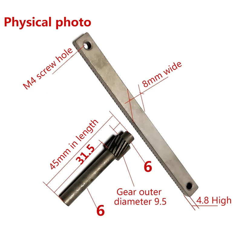 ชุดเฟืองปรับความแม่นยำ 0.5 เมตร 17 ฟัน 100 มม. แท่นเลื่อนเฟืองเหล็ก โต๊ะยกเครื่องมือ