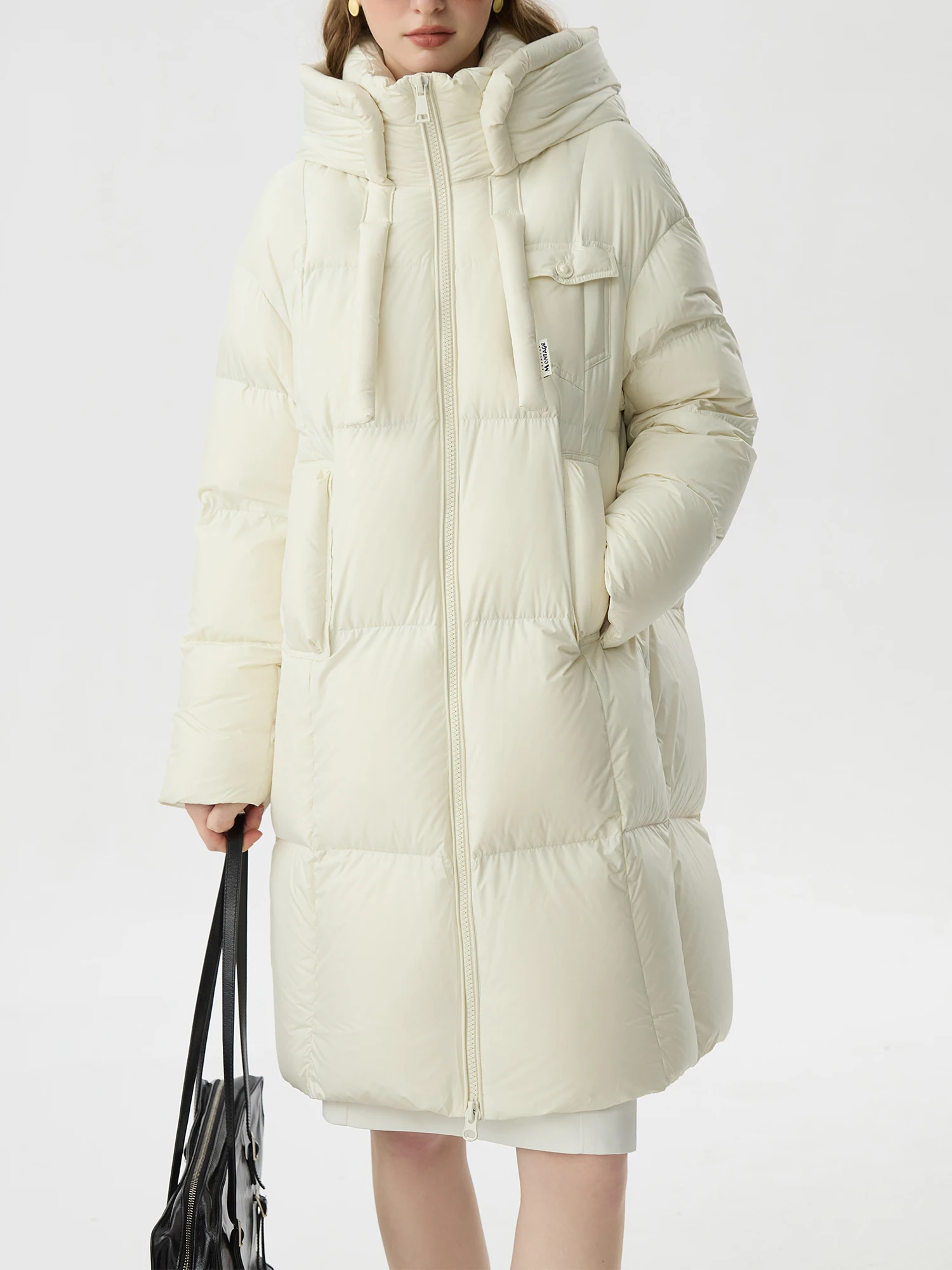 Fsle 190.7g quantidade de enchimento casaco para mulher 2025 inverno grosso quente meados de comprimento curto casaco de duas cores