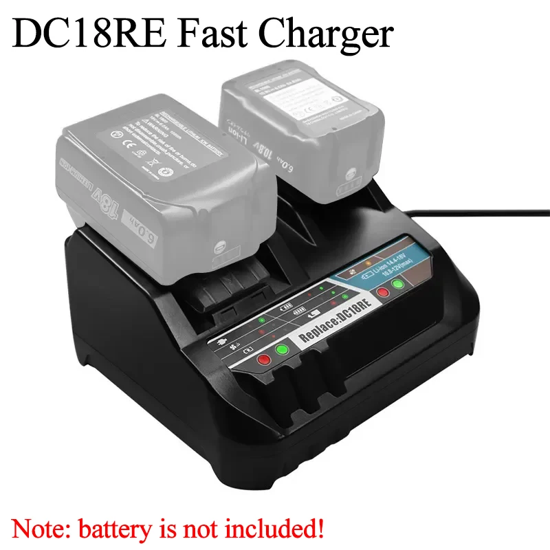 

DC18RE DC18RC Power Tools Parts Double Slot 5A Fast Charger For Makita 10.8V 12V 14.4V 18V Li-ion Battery BL1830 BL1021B BL1840