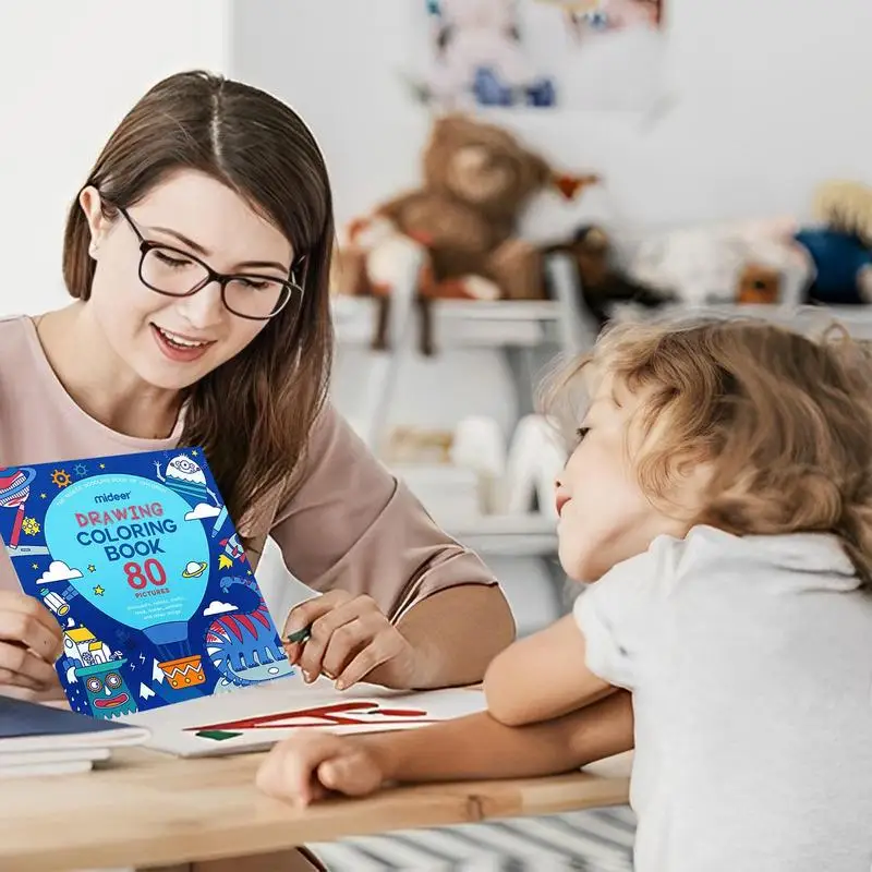 Livre d'activité de coloriage pour le nettoyage du dessin, jouets d'apprentissage précoce, pratique du dessin, encre de qualité alimentaire, cadeau d'artisanat d'art géométrique