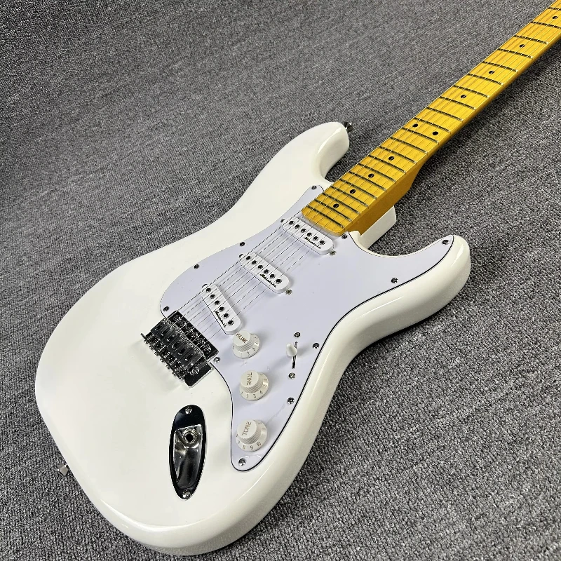 핫 화이트 STS 일렉트릭 기타 22톤 라이트 퍼플 가드 보드 메이플 넥 마호가니 바디 3S 픽업 크리스마스 선물