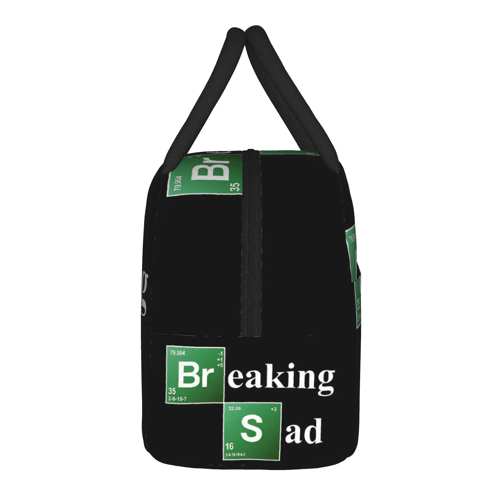 Breaking Bad Logo Lunch Bag  Travel Lunch Box For Women Fun Graphic Thermal Tote Handbags Waterproof Portable Zipper Cooler Bag