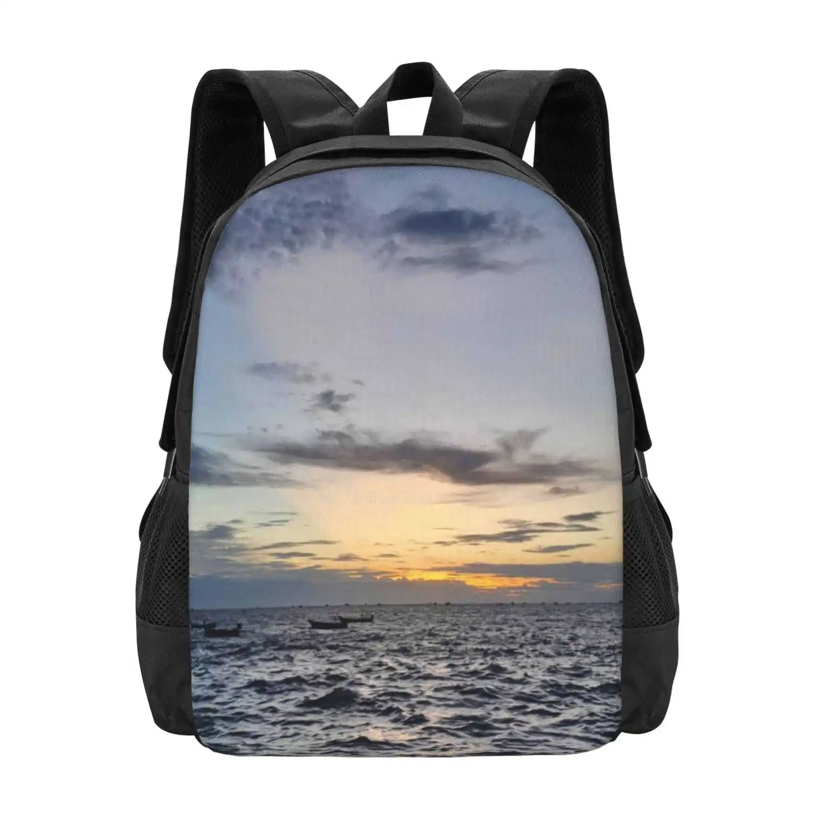 Pattaya Sunset Hot Sale Schoolbag Backpack Fashion Bags Pattaya Sunset Beach Thailand Ocean Vacation Summer Asia Sea