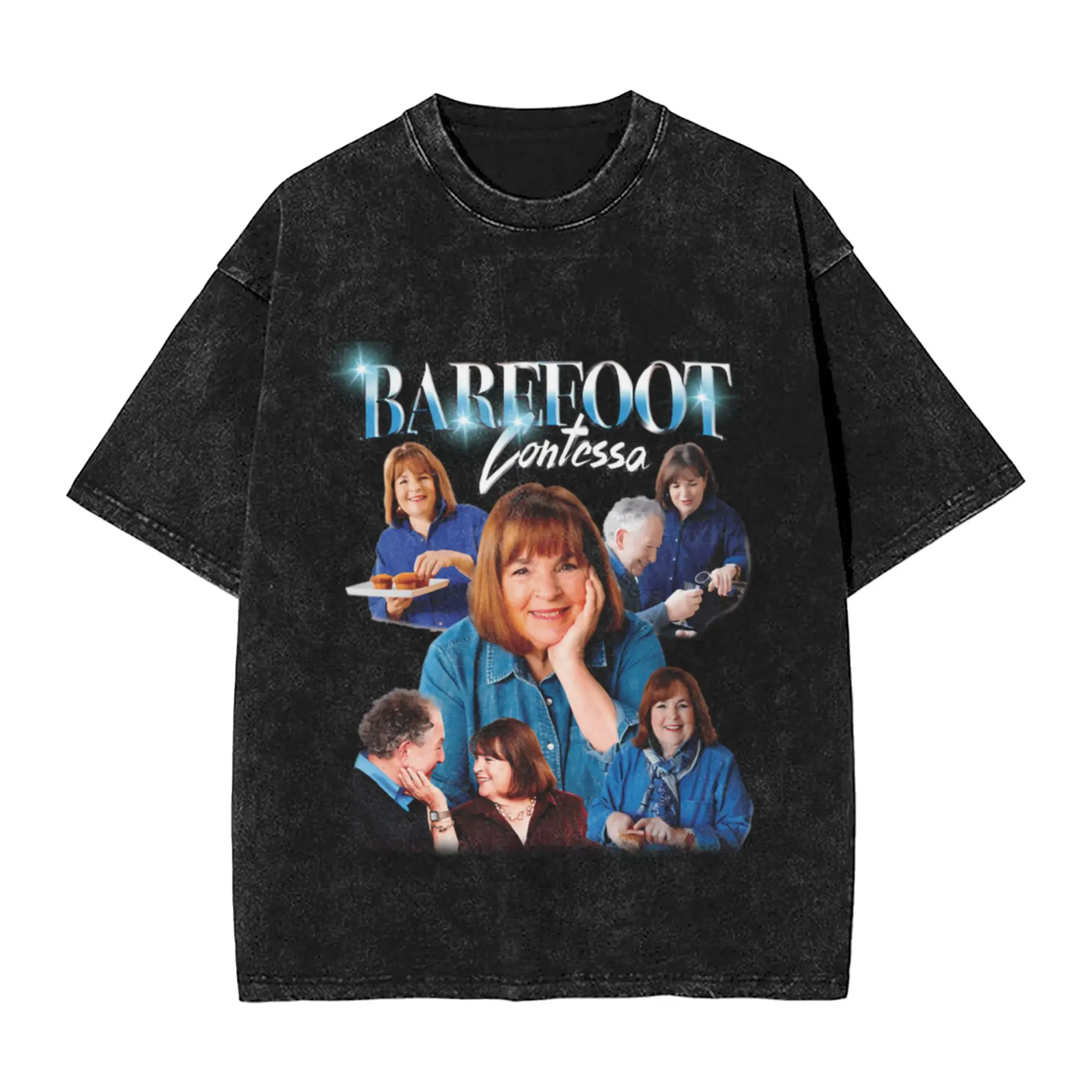 Barefoot Contessa Ina Garten 90S Bootleg Classic Stylish A T-Shirt Oversized Short Sleeve Men's Women's Cotton Tees Tops