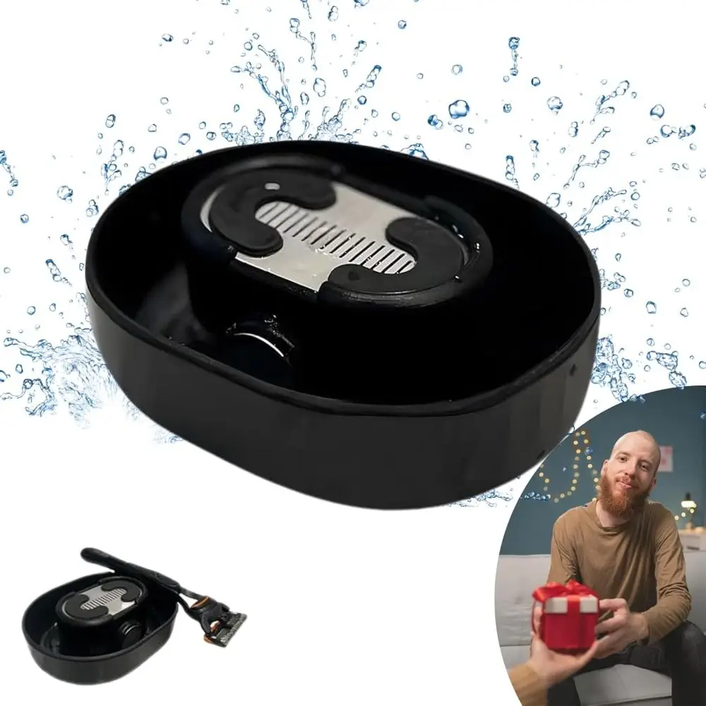 Für die meisten Rasierer: Rasierer-Spülgerät, wassersparend, keine Batterien, Rasierer-Aufbewahrungsständer aus Kunststoff, effizienter Rasierer-Spülständer