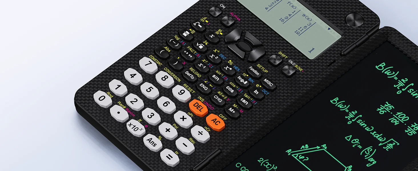 991EX Wissenschaftlicher Taschenrechner mit Schreibtablett und Stift, 552 Funktionen für Studenten und Fachleute in Physik und Mathematik – Detail 6
