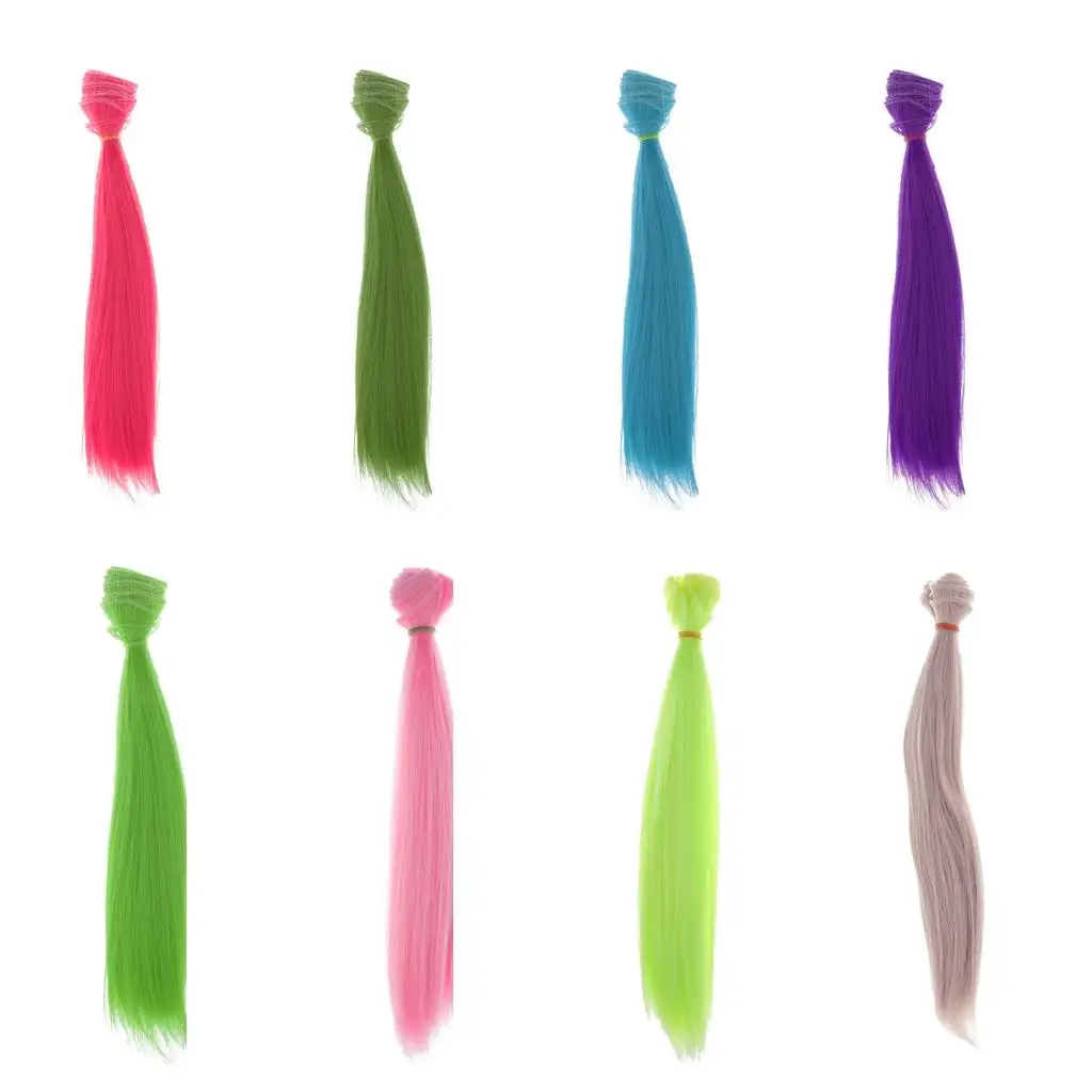 

High Temperature Wire Straight Long Hairpiece Doll Girls Women
