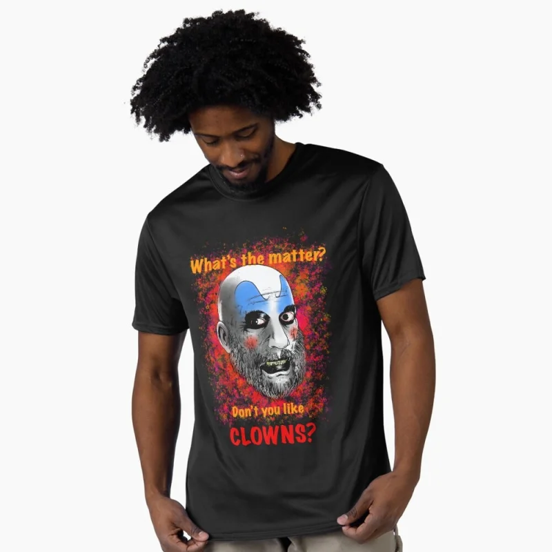 

0422 Retro Horror Movie House of 1000 corpses Scary Halloween Gift t shirt Rob zombie Captain spaulding Graphic clothes S-6xl