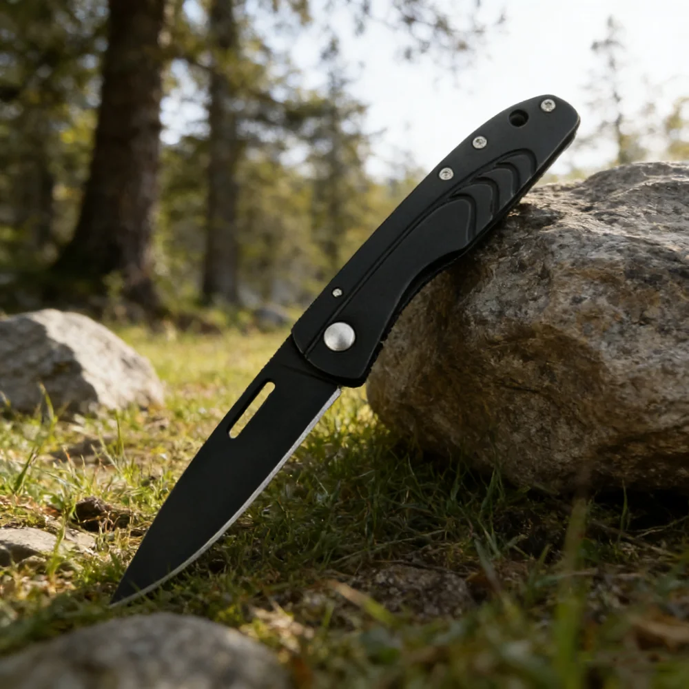 Tragen Sie das Gobo Camping Mini-Taschenmesser 420er Stahlgriff EDC-Werkzeug Bergsteigen Rettung Selbstverteidigung Klappmesser mit Ihnen