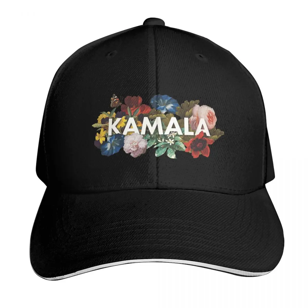 Kamala Harris Vintage Floral Feminine First Female President Baseball Cap Men Women Casual Summer Sport Sun Cap