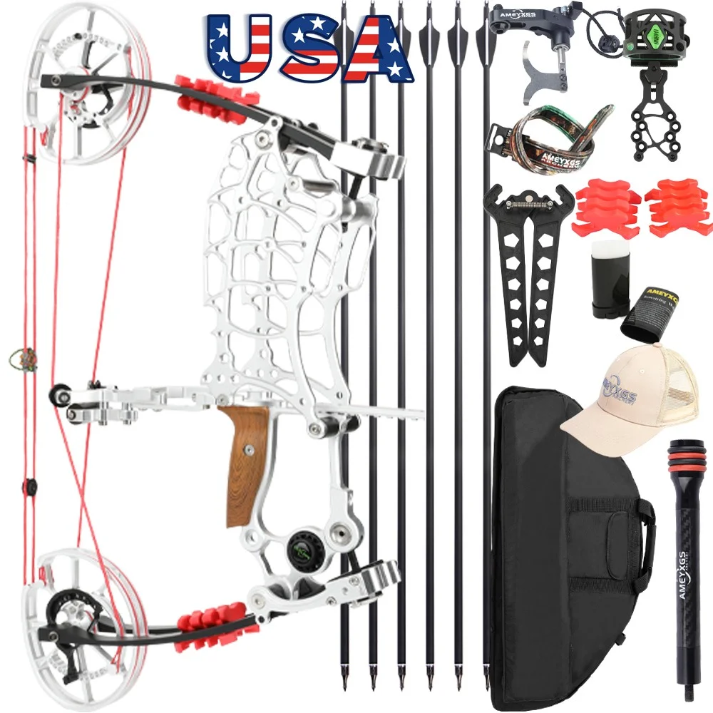 

Archery Compound Bow 30-70lbs Adjustable Dual-Purpose Durable for Beginners Hunting Shooting and Target Practice Right Hand Outdoor Sports